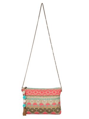 Anekaant Raster Multi Cotton Woven Jacquard Sling Bag 4