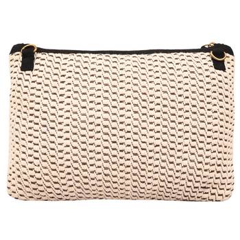 Anekaant Frill Beige Jacquard Tassel Sling Bag 3