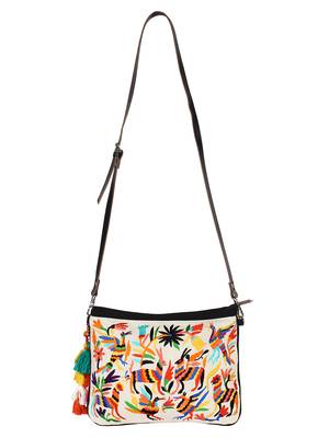 Anekaant Glary White Multicolored Cotton Sling Bag 4