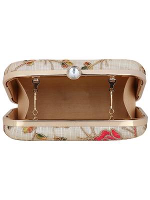 Miniaudiere White and Multicoloured Evening Clutch Bag 4