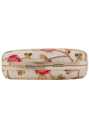 Miniaudiere White and Multicoloured Evening Clutch Bag 5