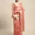 Pink Woven Organza Saree With Blouse