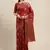Maroon Woven Linen Saree With Blouse