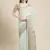 Sky Blue Woven Linen Saree With Blouse
