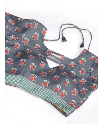 Dove Grey Digital Printed Banglori Silk Lehenga Choli 2