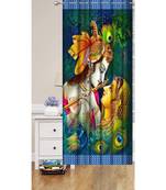 Digital printed Polyester Curtain set of 2 pcs stitched and fitted with eyelet By FRIMERR
