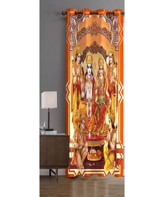 Digital printed Polyester Curtain set of 2 pcs stitched and fitted with eyelet By FRIMERR 2