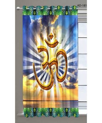 Digital printed Polyester Curtain set of 2 pcs stitched and fitted with eyelet By FRIMERR 1