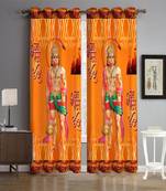 Digital printed Polyester Curtain set of 2 pcs stitched and fitted with eyelet By FRIMERR
