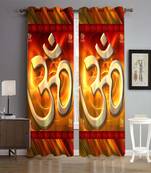 Digital printed Polyester Curtain set of 2 pcs stitched and fitted with eyelet By FRIMERR