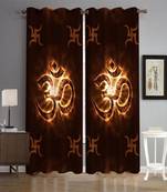 Digital printed Polyester Curtain set of 2 pcs stitched and fitted with eyelet By FRIMERR