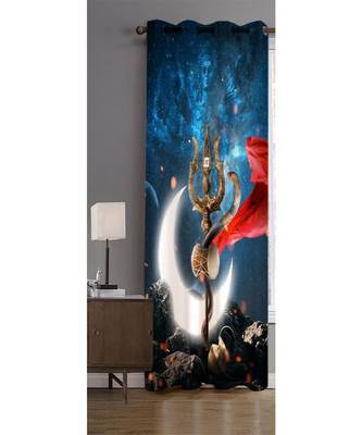 Digital printed Polyester Curtain set of 2 pcs stitched and fitted with eyelet By FRIMERR 2