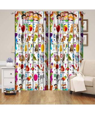 Digital printed Polyester Curtain set of 2 pcs stitched and fitted with eyelet By FRIMERR 2