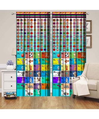 Digital printed Polyester Curtain set of 2 pcs stitched and fitted with eyelet By FRIMERR 2