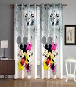 Digital printed Polyester Curtain set of 2 pcs stitched and fitted with eyelet By FRIMERR