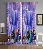 Digital printed Polyester Curtain set of 2 pcs stitched and fitted with eyelet By FRIMERR