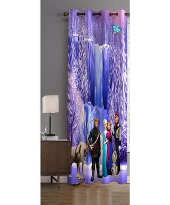 Digital printed Polyester Curtain set of 2 pcs stitched and fitted with eyelet By FRIMERR 2