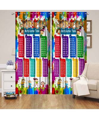 Digital printed Polyester Curtain set of 2 pcs stitched and fitted with eyelet By FRIMERR 2
