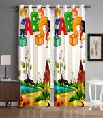 Digital printed Polyester Curtain set of 2 pcs stitched and fitted with eyelet By FRIMERR