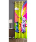 Digital printed Polyester Curtain set of 2 pcs stitched and fitted with eyelet By FRIMERR