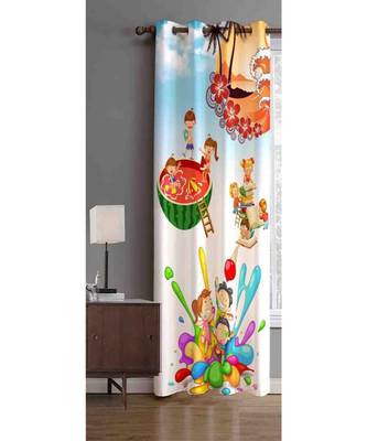 Digital printed Polyester Curtain set of 2 pcs stitched and fitted with eyelet By FRIMERR 2