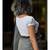 Suta White coloured cotton V neck Blouse