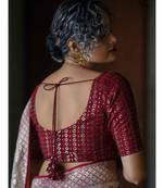 Suta Maroon Coloured Viscose Sequins Blouse