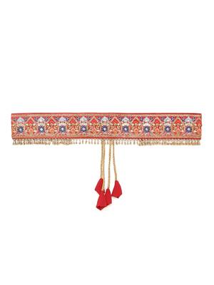 Maroon waist-belt 5