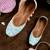 Purely Lush Light Blue Embroidered Pearl Mojari