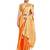 Orange woven art silk saree with blouse