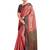 Pink woven art silk saree with blouse