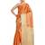Orange woven art silk saree with blouse