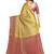 Yellow woven art silk saree with blouse