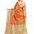 Orange woven art silk saree with blouse
