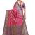 Pink woven art silk saree with blouse