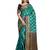Turquoise woven art silk saree with blouse
