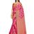 Pink woven art silk saree with blouse
