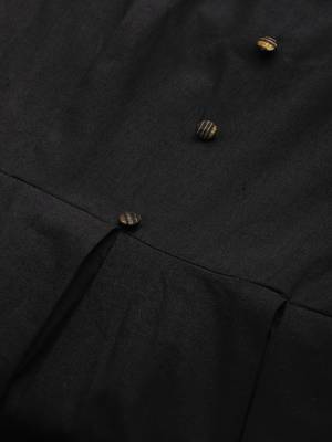 Black woven cotton maxi-dresses 5