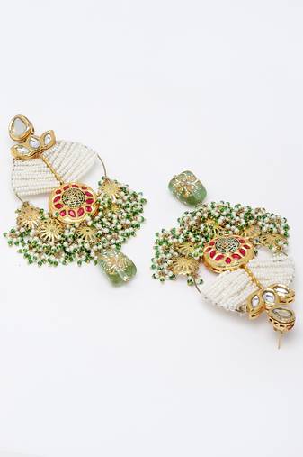 Red pearl earrings