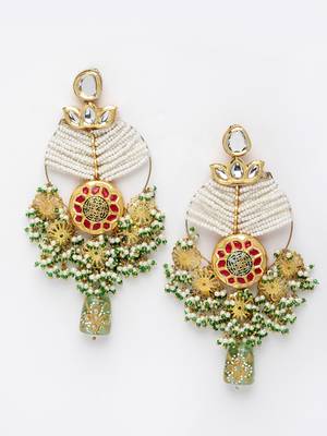 Red pearl earrings 3