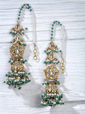 Blue pearl earrings 2