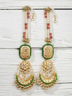 Pink pearl earrings 2