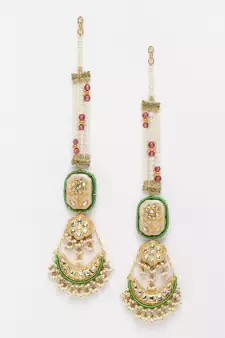 Pink pearl earrings