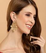 Gold pearl earrings