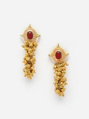 Pink pearl earrings 3