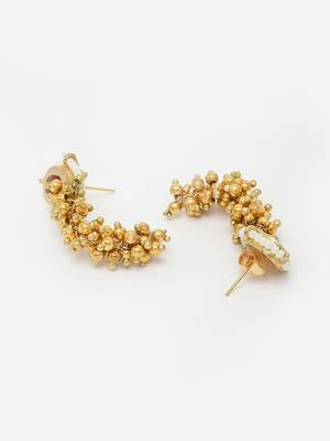Pink pearl earrings 4