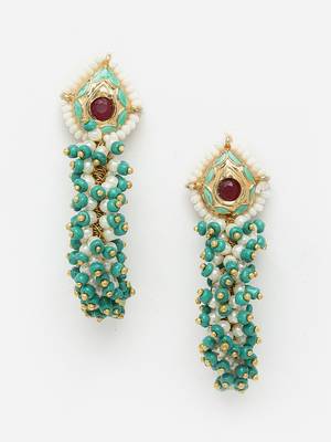 Blue pearl earrings 3