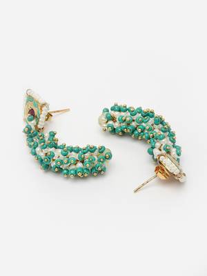 Blue pearl earrings 4