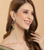 Green pearl earrings