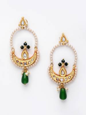 Green pearl earrings 3